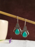 Oxidized Silver Tribal Hook Earrings | AMOLA