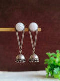 Oxidized long jhumka