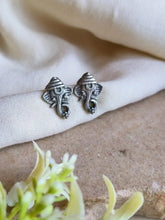 925 Silver Plated Ganesha Stud Earrings | AMOLA
