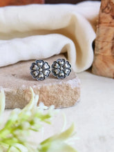 Oxidised Silver Floral Stud Earrings for Elegant, Everyday Charm | AMOLA