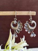 Oxidized Peacock Hook Earrings with Ghungroo Detailing | AMOLA