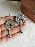 Silver Hook Earrings with Ghungroos | AMOLA