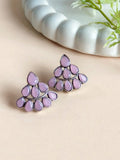 Oxidized Stone Studs - Silver Plated | AMOLA