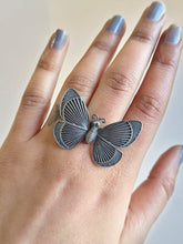 Oxidized Silver Look a like Butterfly Ring | AMOLA
