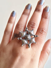 Floral Designed Oxidized Ring | AMOLA