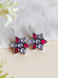 Premium Quality Oxidised Stone Hook Earrings for Casual Wear | AMOLA