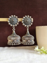 Traditional German Silver Jhumka Earring | AMOLA