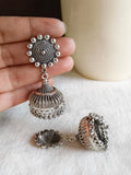 Traditional German Silver Jhumka Earring | AMOLA