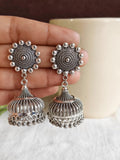 Traditional German Silver Jhumka Earring | AMOLA