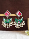 Hand-painted Oxidised Jewellery Earrings | AMOLA