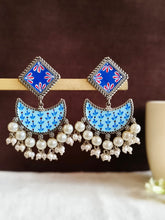 Hand-painted Oxidised Jewellery Earrings | AMOLA