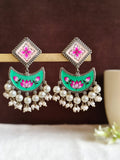 Hand-painted Oxidised Jewellery Earrings | AMOLA