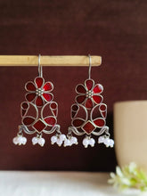 Floral Hook Earrings Silver | AMOLA
