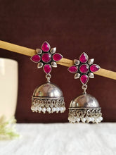 Trendy German Silver Pearl Jhumka Earrings for Elegant Style | AMOLA