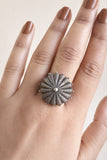 Oxidized German Silver Umbrella Cocktail Ring | AMOLA