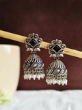 Elegant Silver-Plated Pearl Brass Earrings | AMOLA