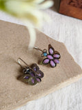 Silver Plated Oxidized Butterfly Hook Earring | AMOLA