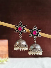 Floral Oxidised Jhumka | AMOLA