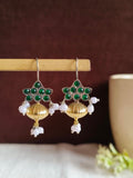 Pearl Golden Hook Earrings | AMOLA