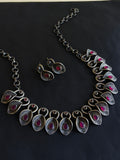 Antique Oxidised Silver Statement Necklace | AMOLA