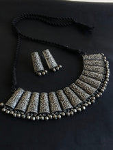 Traditional Oxidised Silver Replica Necklace Set for Navratri & Garba | AMOLA