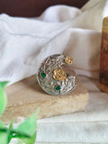 Dual Tone Adjustable Oxidised Rings | AMOLA