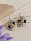 Coin Shaped Oxidised Earrings | AMOLA