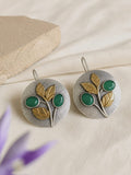 Coin Shaped Oxidised Earrings | AMOLA