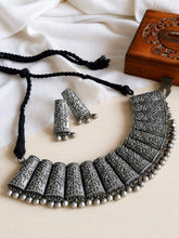 Traditional Oxidised Silver Replica Necklace Set for Navratri & Garba | AMOLA