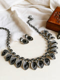 Antique Oxidised Silver Statement Necklace | AMOLA