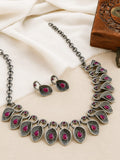 Antique Oxidised Silver Statement Necklace | AMOLA