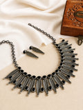 Antique Silver-Toned Elegant Necklace Set | AMOLA
