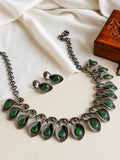 Antique Oxidised Silver Statement Necklace | AMOLA