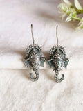Divine Silver Ganpati Hook Earrings | AMOLA