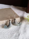 Silver Oxidized Bird Hook Earrings | AMOLA