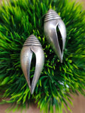 Elegant Silver Look-Alike Shell Stud Earrings for Everyday Style | AMOLA