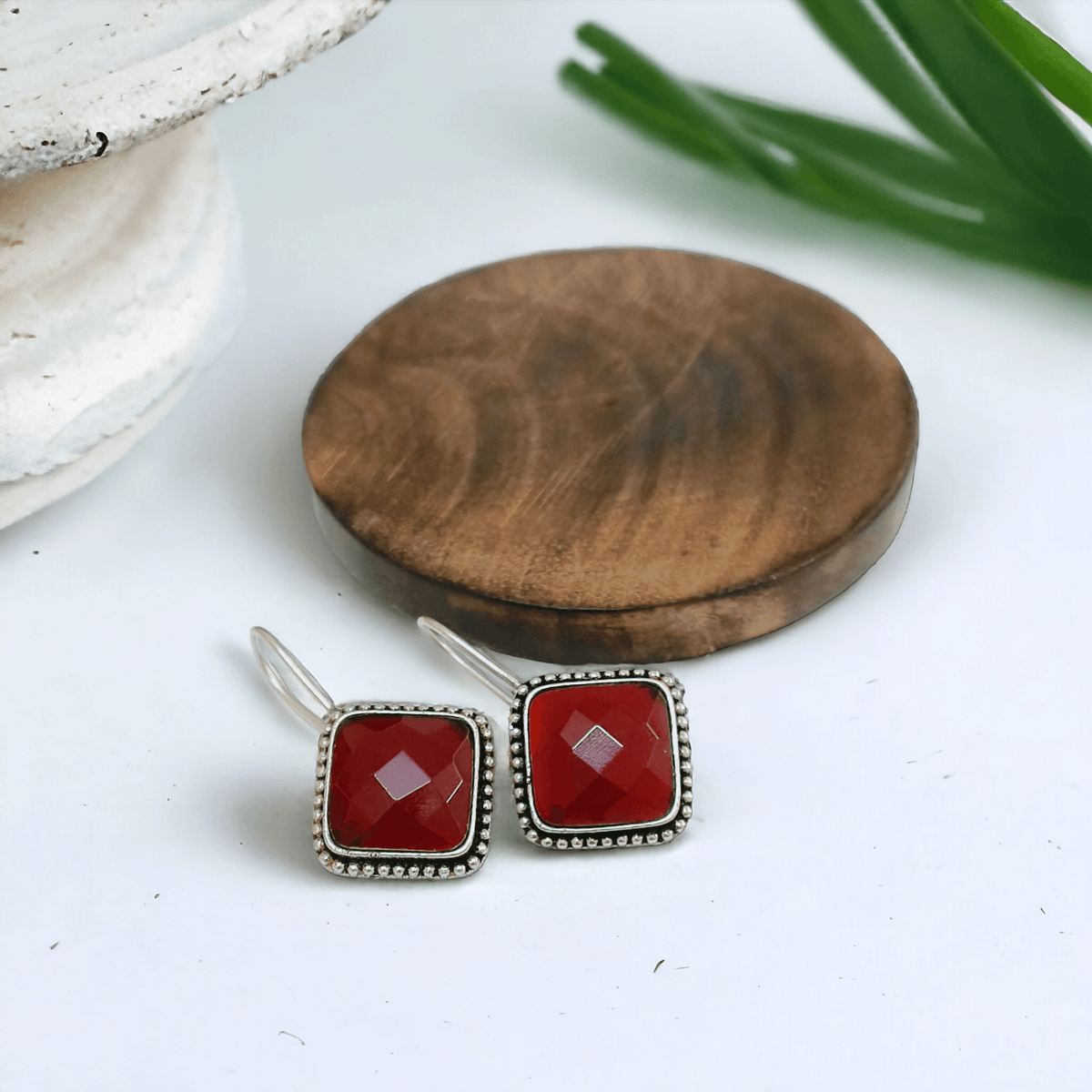 Monalisa Stone Oxidised Earrings | AMOLA