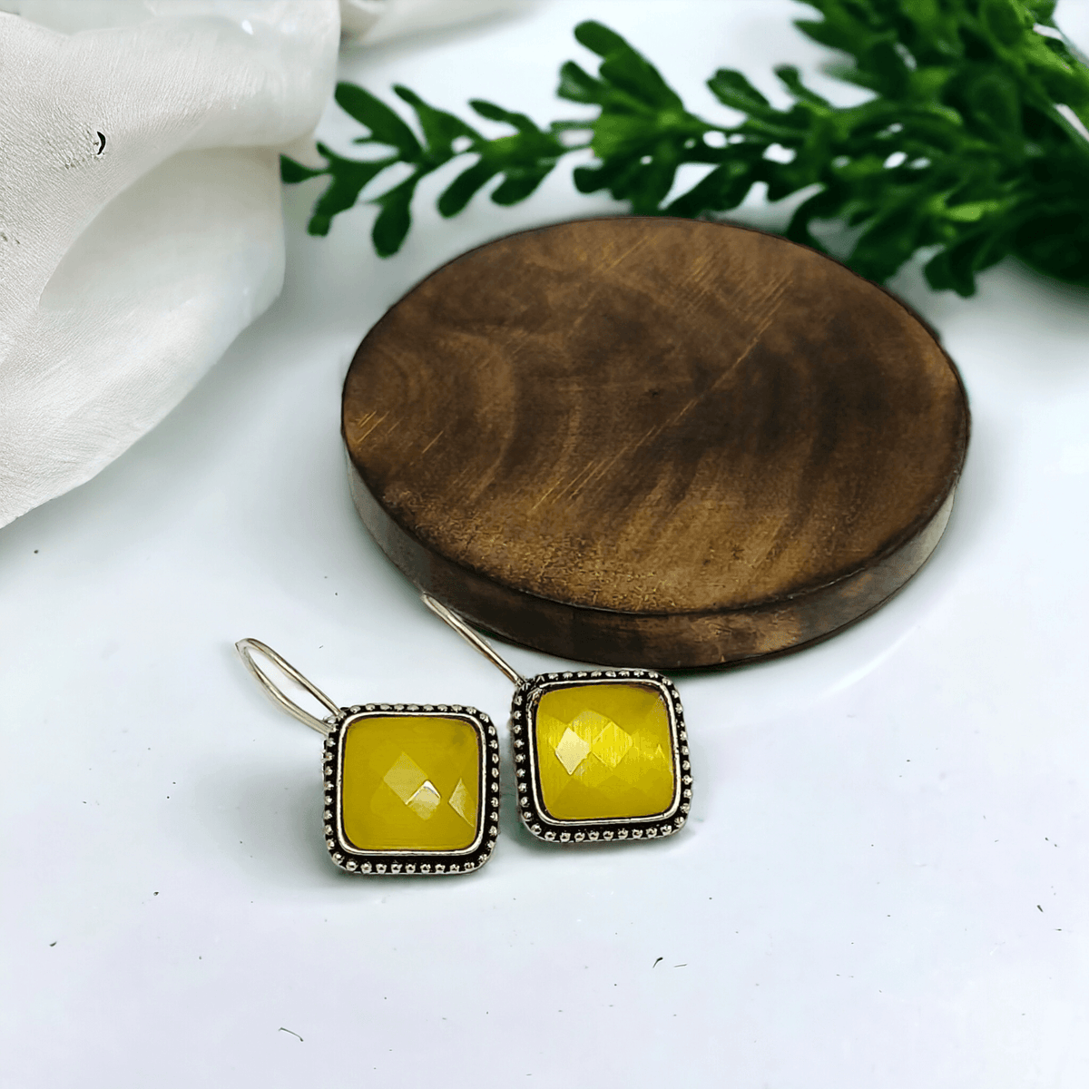 Monalisa Stone Oxidised Earrings | AMOLA