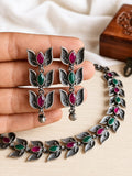 Leaf Style Minimal Necklace Set | AMOLA