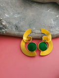 New Look Gold Plated Earring with Monalisa Stone | AMOLA