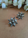 Silver Look-Alike Geometrical Stud Earrings for Everyday Chic Look | AMOLA