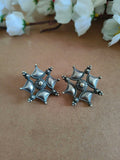Silver Look-Alike Geometrical Stud Earrings for Everyday Chic Look | AMOLA