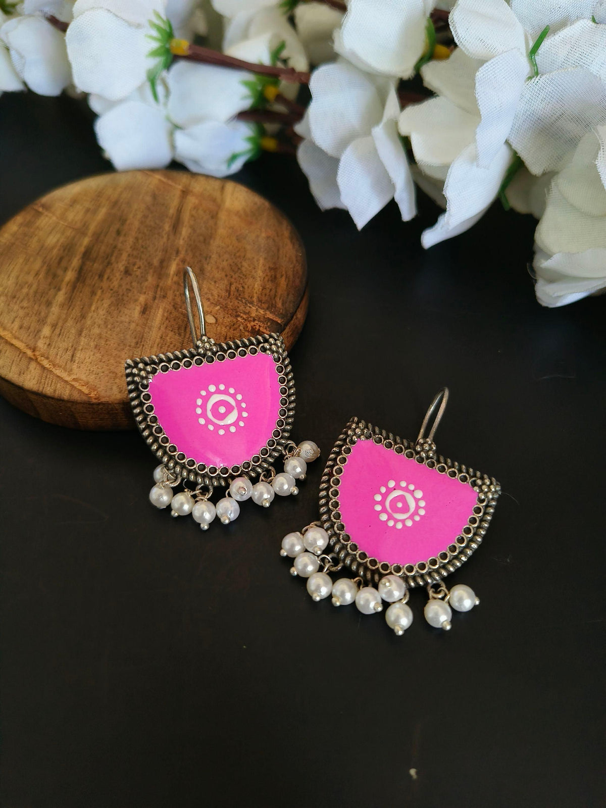 Meenakari Oxidised Earrings | AMOLA