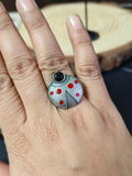 Unique Enamel Ring with Stone | AMOLA