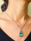 Oxidised Lightweight Monalisa Chain Pendant Set with Studs | AMOLA
