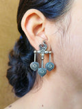 925 Silver Plated Antique Peacock Statement Earrings with Timeless Appeal | AMOLA