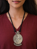 German Silver Divine Black Thread Pendant | AMOLA