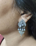 Silver Leaf Drop Earrings | AMOLA