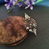 Adjustable Oxidised Silver Ghungroo Ring | AMOLA