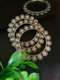 Antique Coin-Style German Silver Bangles | AMOLA